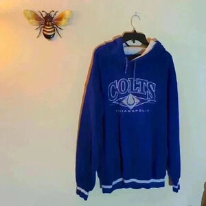 NFL Vintage Logo Athletic Indianapolis Colts sweatshirt, XL, blue and white.